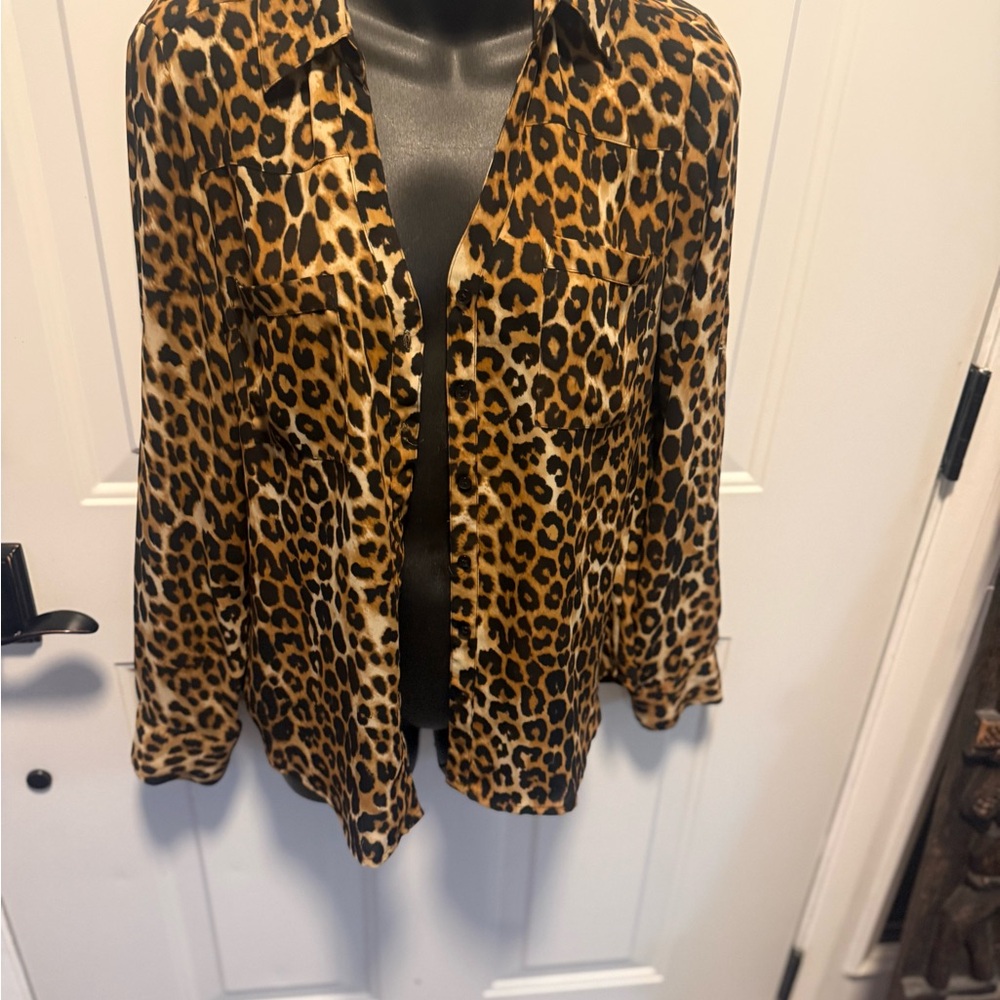 Express Leopard Print Blouse